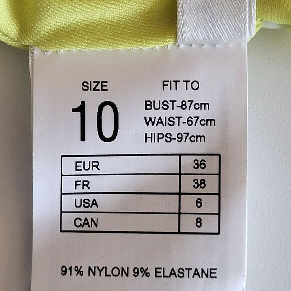 NEW Seafolly Size 6 Green and White Striped One Piece Swimsuit Adjustable Straps - Picture 13 of 16